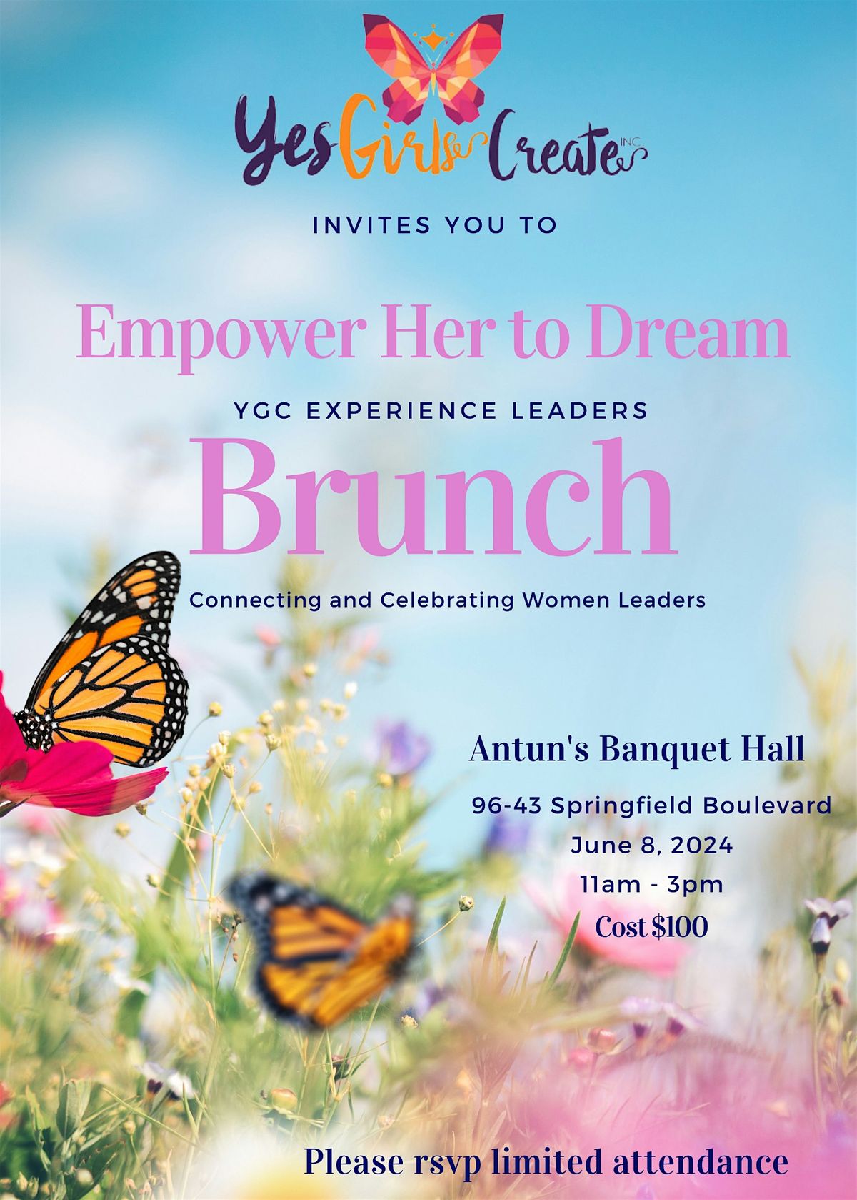 Yes Girls Create "Empower Her to Dream" Brunch adults only