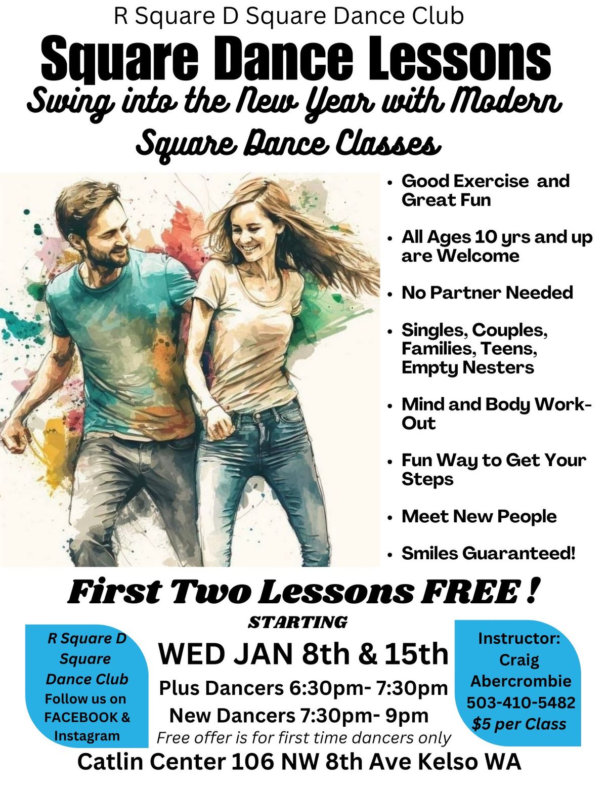 Square Dance Lessons Winter Session- Beginner