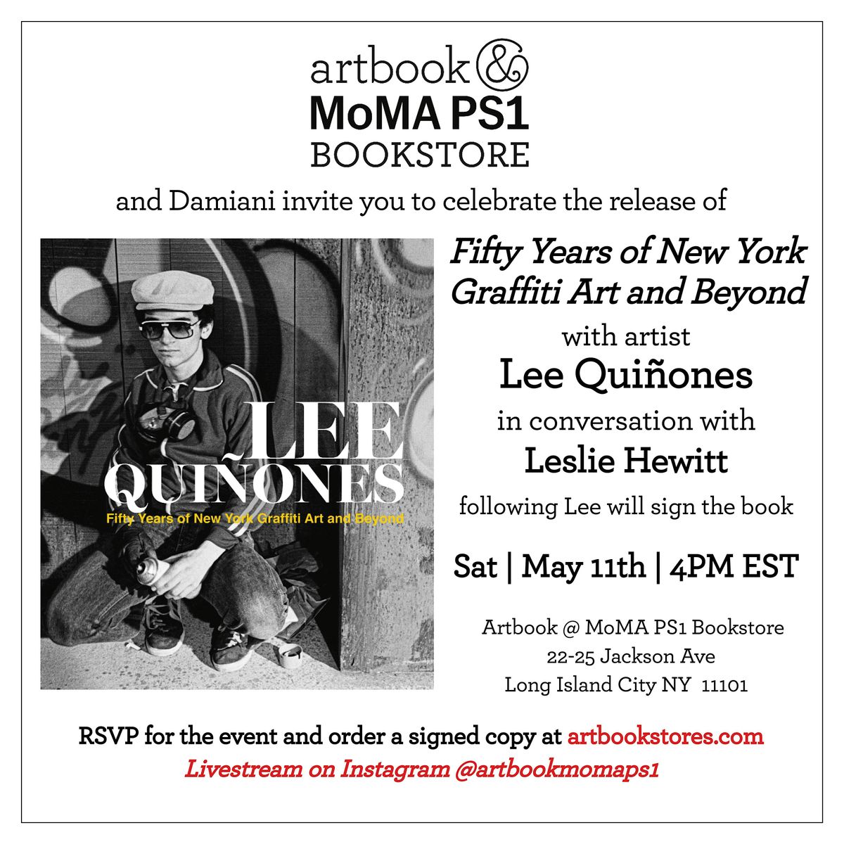 Book Launch: Lee Qui\u00f1ones. Fifty Years of New York Graffiti Art and Beyond