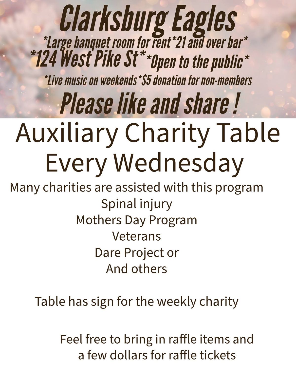 Auxiliary Charity Table