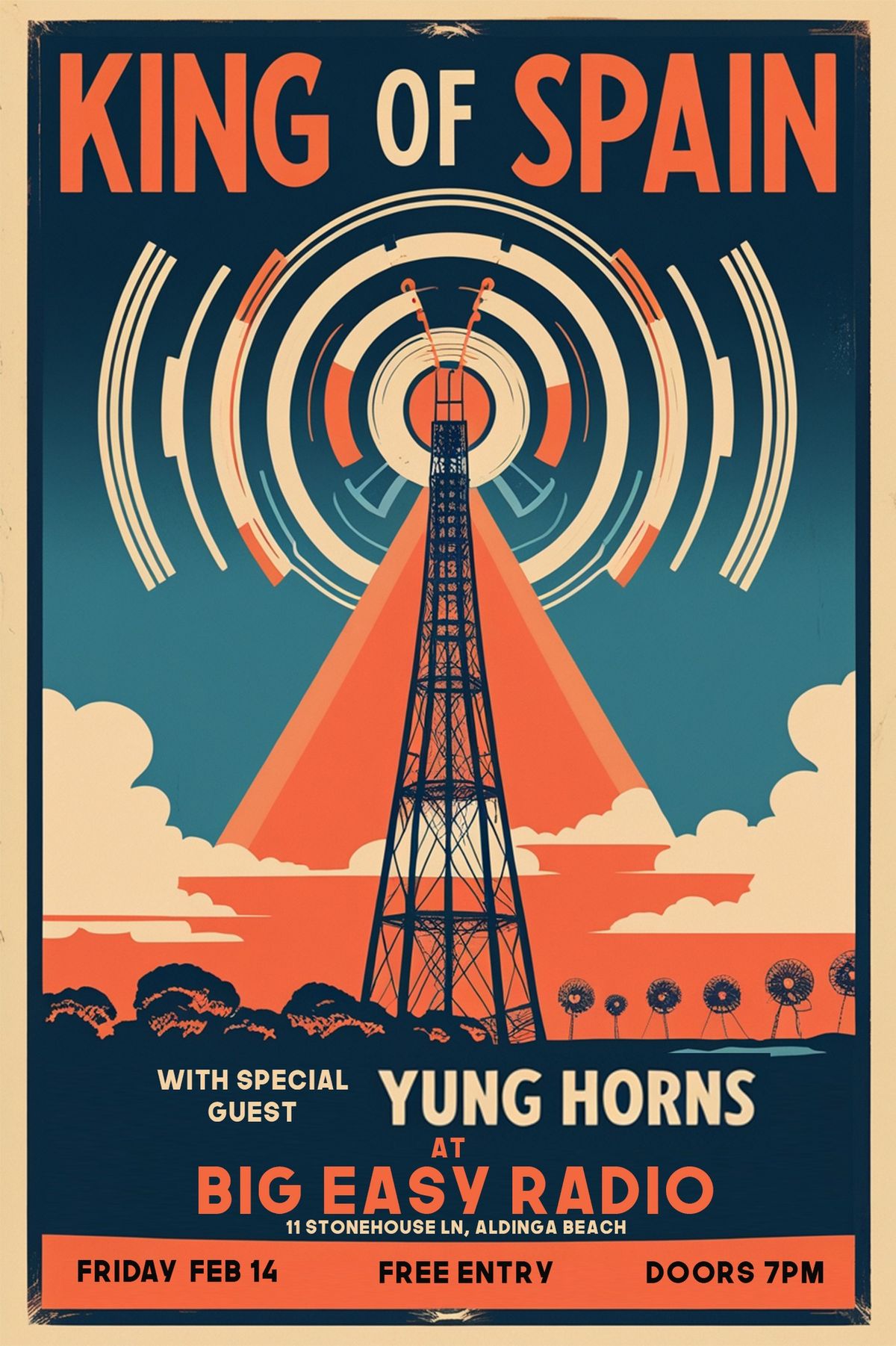 KING OF SPAIN w\/ Yung Horns at Big Easy Radio | Friday Feb 14th 