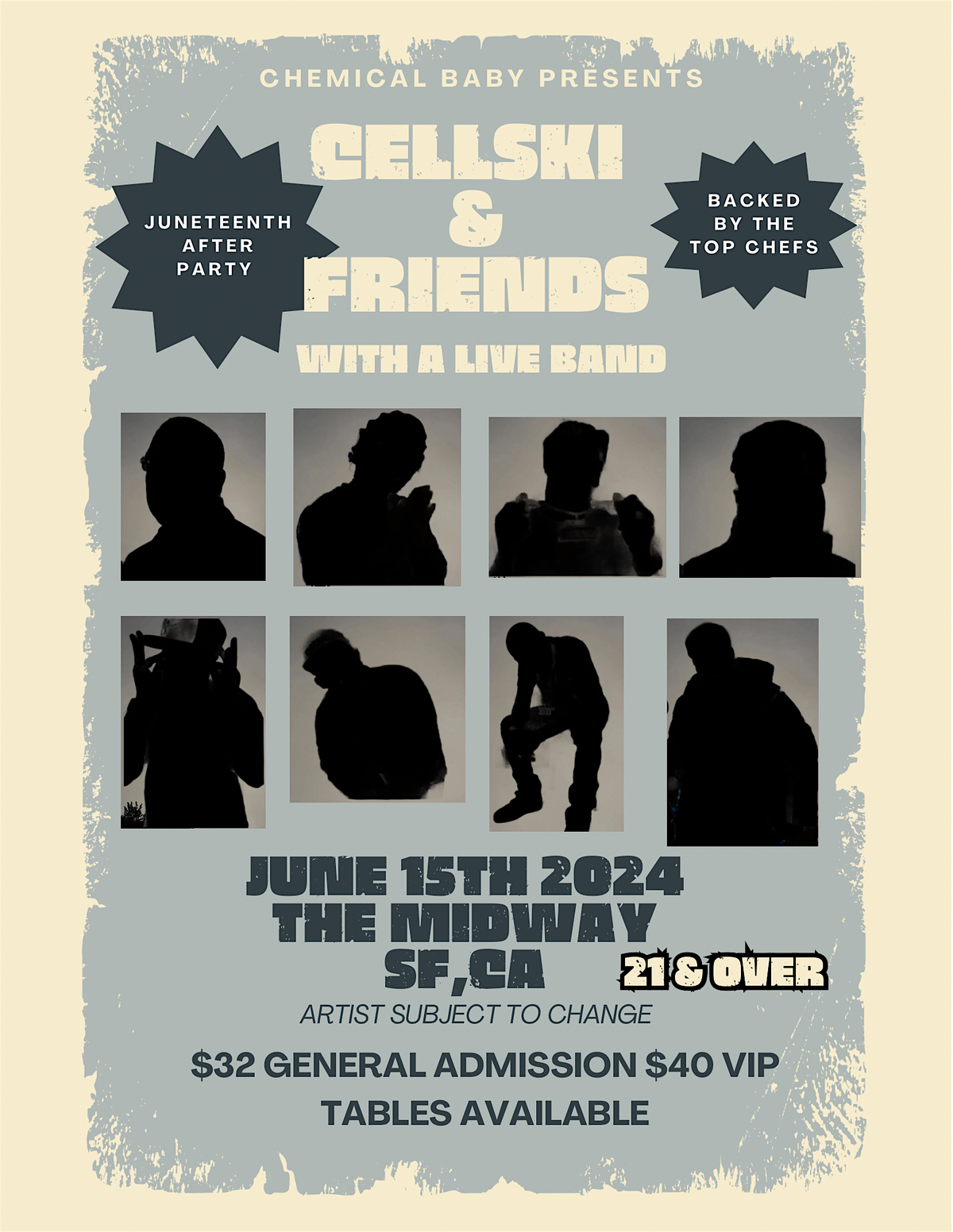 CELLSKI & FRIENDS WITH LIVE BAND (VIP TABLES ONLY)