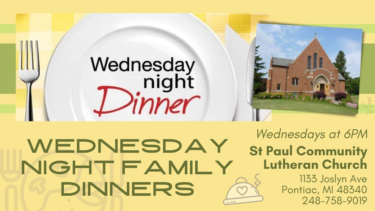 Pontiac - FREE DINE-IN FAMILY DINNER at St. Paul Pontiac Community Lutheran Church