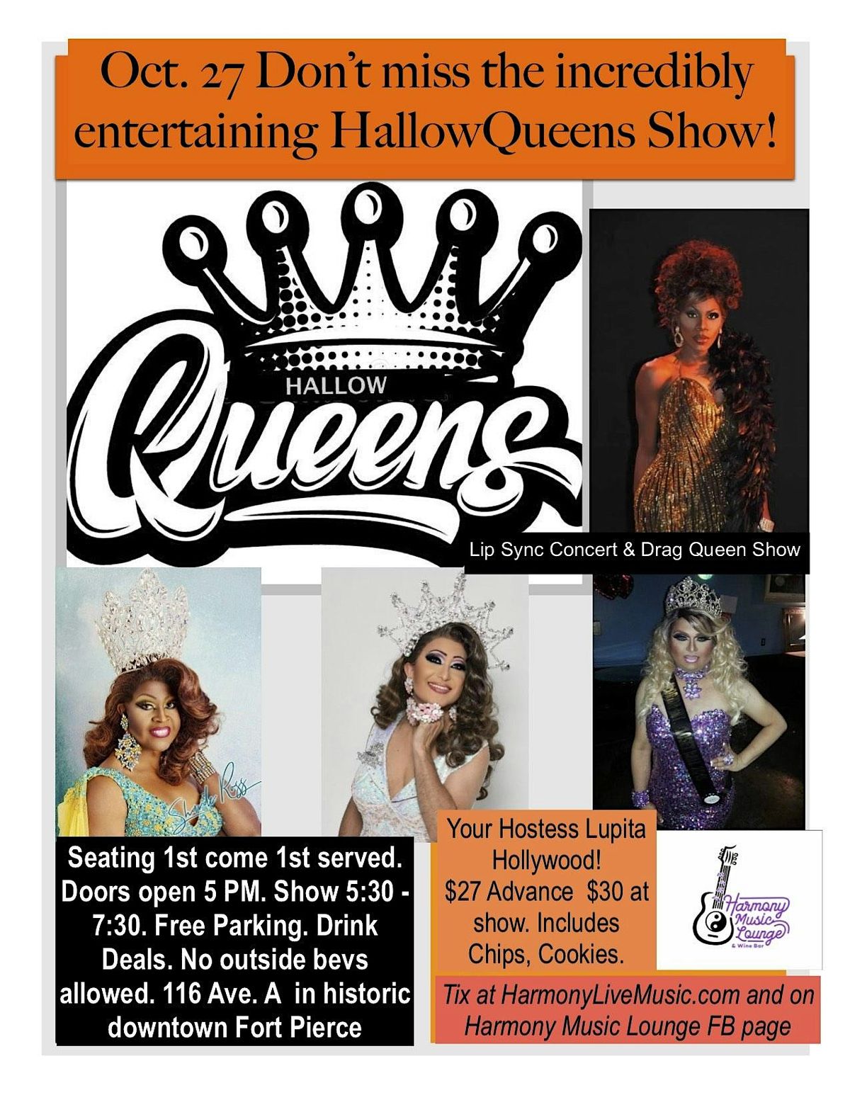 HALLOWQUEENS Concert, Show, Dancing, Comedy & Glamour rolled into 1 event