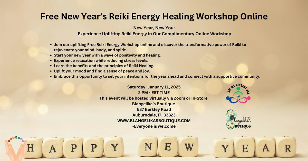 Free New Year's Reiki Energy Healing Workshop Online