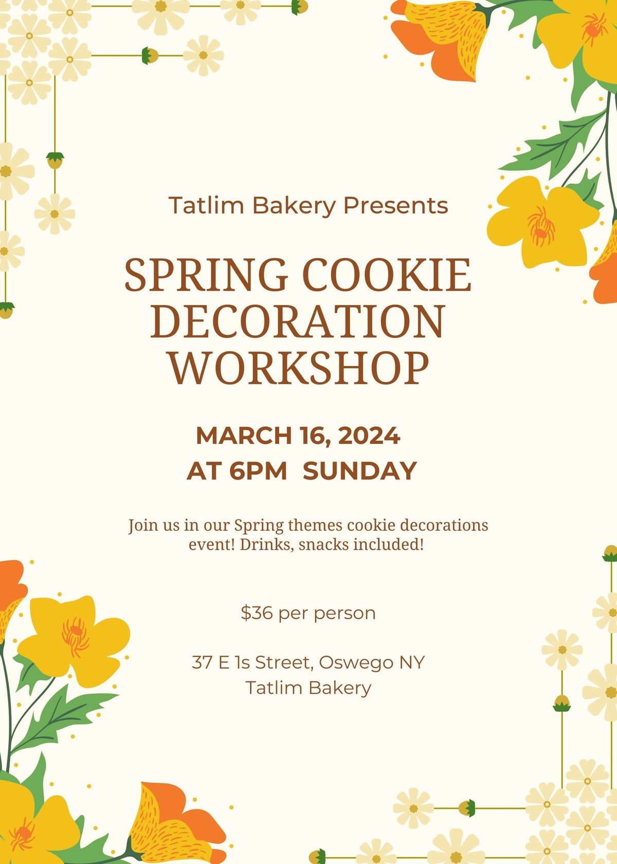 Tatlim Bakery's Spring Fling!