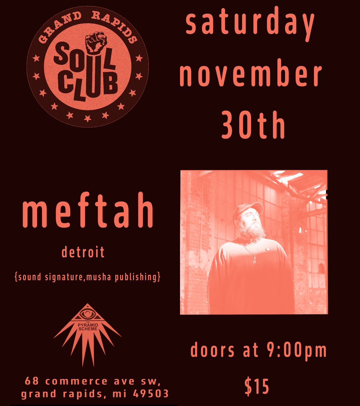 Grand Rapids Soul Club: Meftah | Pyramid Scheme 11\/30