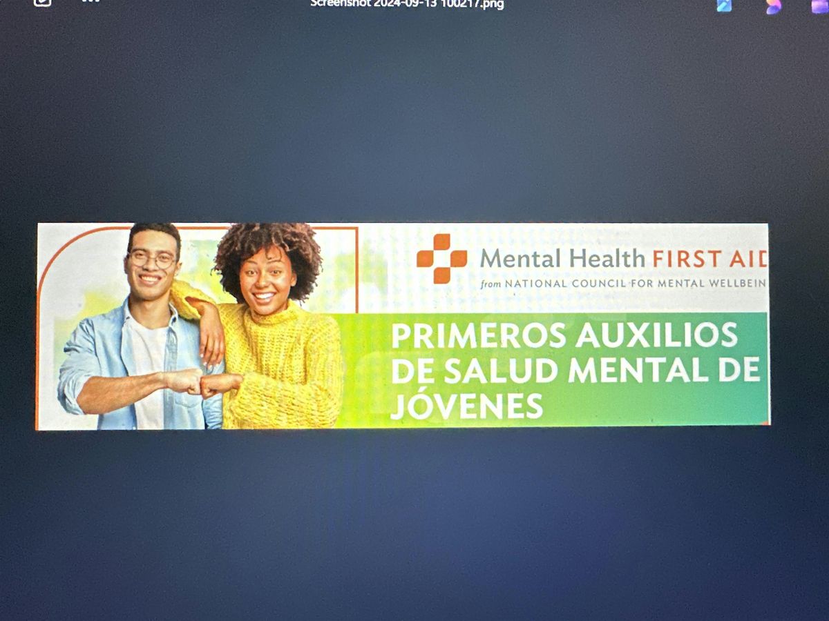 10\/15\/24 9 AM CST  Primeros auxilios de salud mental j\u00f3venes