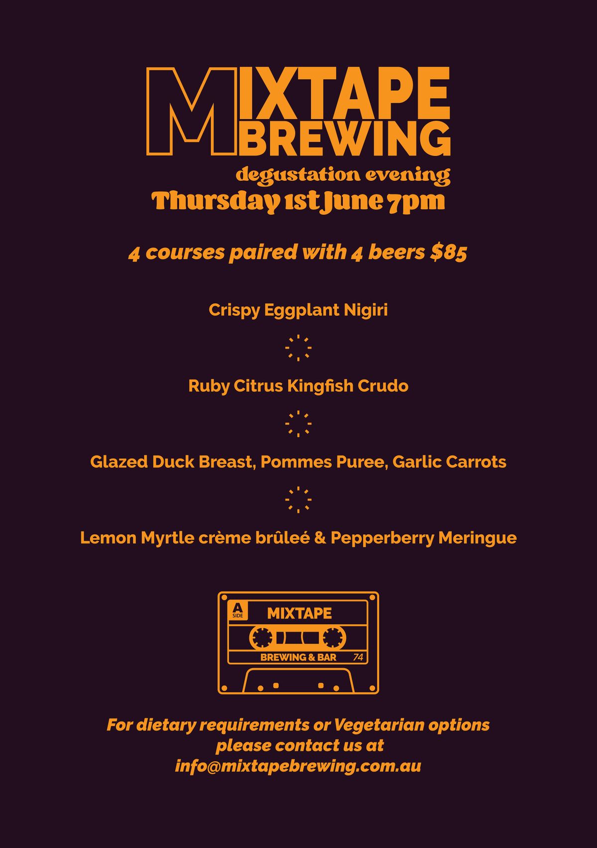 Degustation Evening at Mixtape Brewing