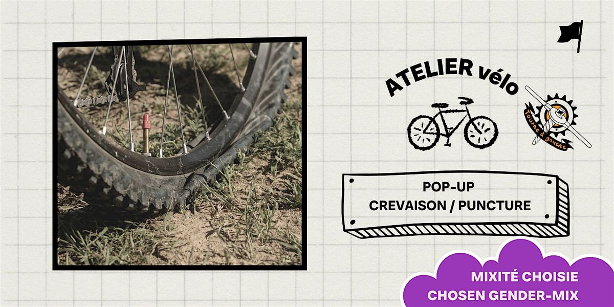 POP UP : V\u00e9lo | crevaison \/\/ deal with a puncture (bike mechanic)