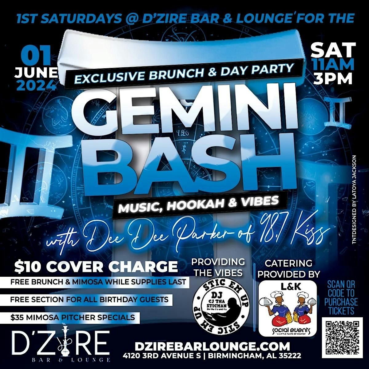 1st Saturdays Gemini Bash at Dzire Bar & Lounge