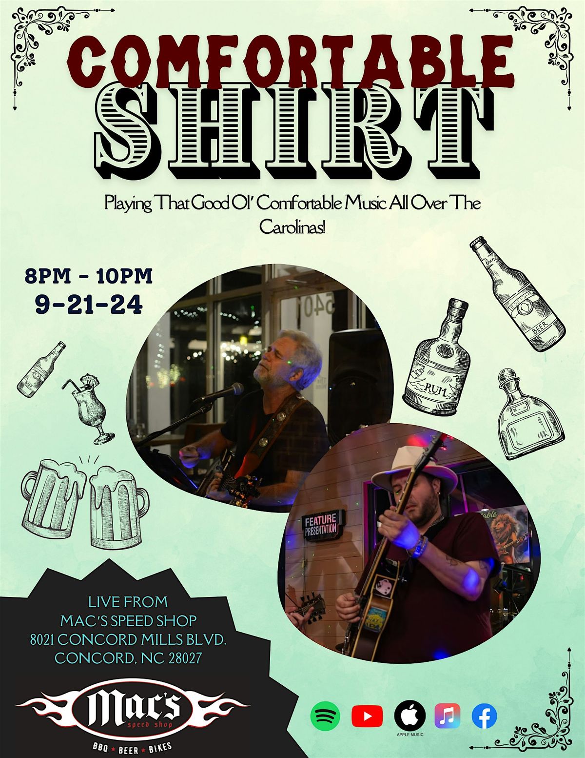 Comfortable Shirt: Live From Mac's Speed Shop (Concord Mills)!