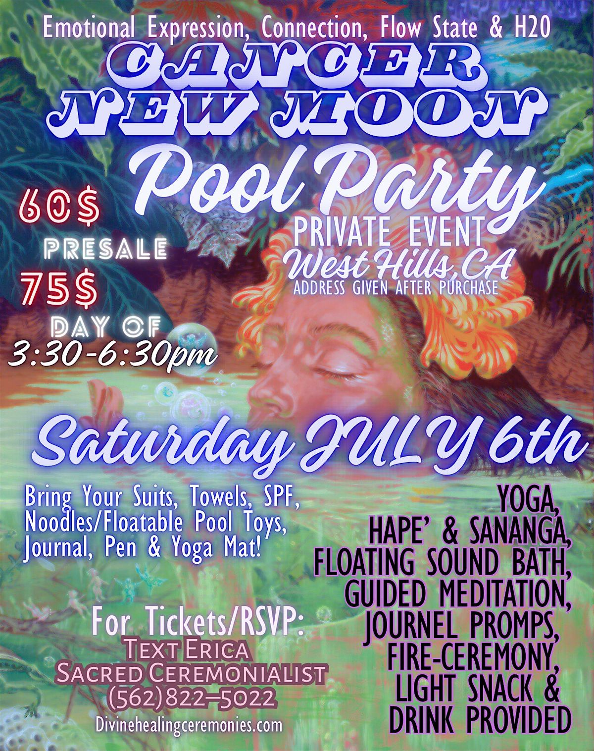 Cancer New Moon POOL PARTY