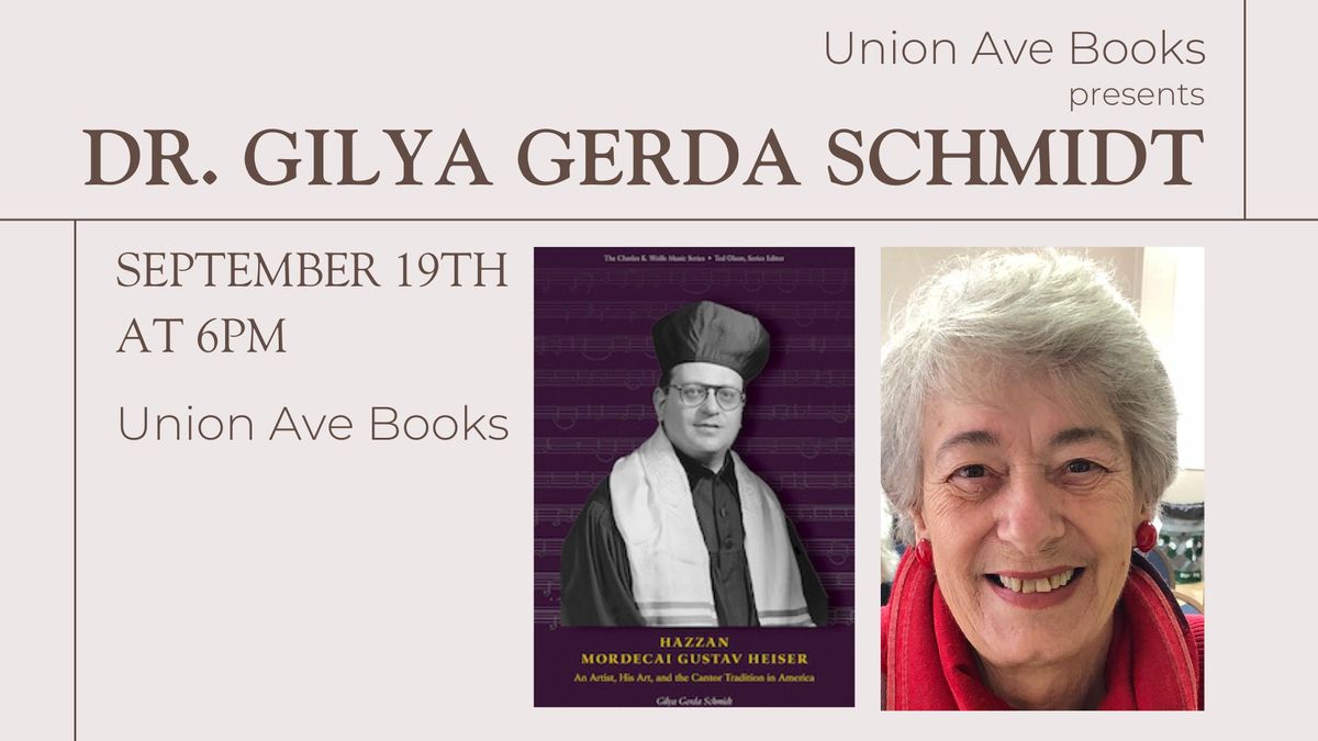 An Author Event with Dr. Gilya Gerda Schmidt