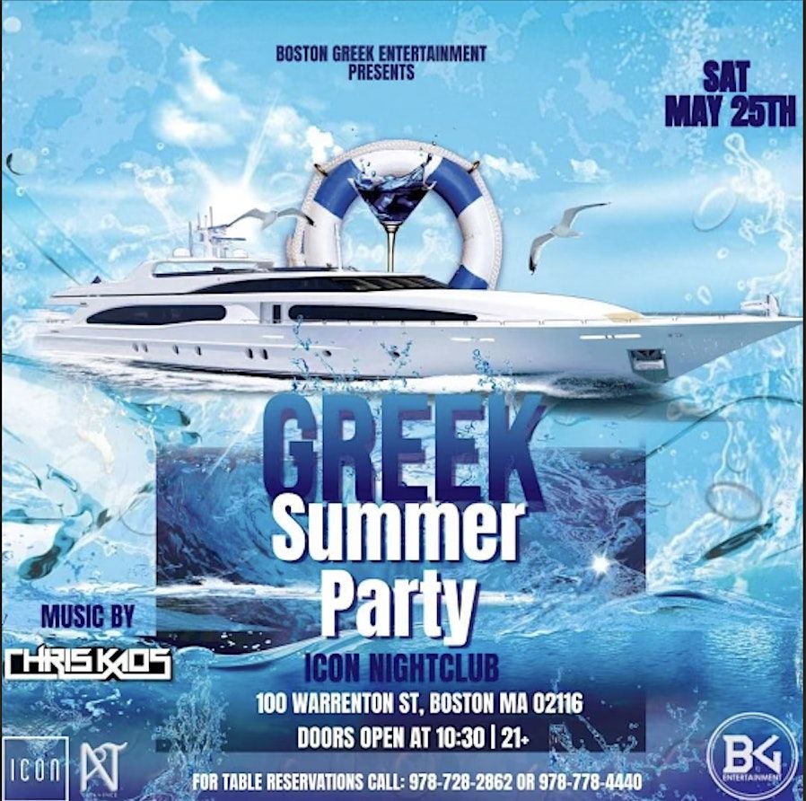 GREEK SUMMER PARTY @ ICON may 25th