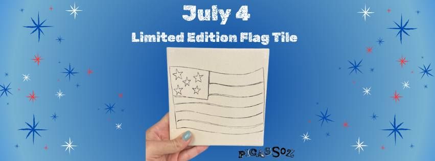 July 4 Limited Edition Flag Tiles