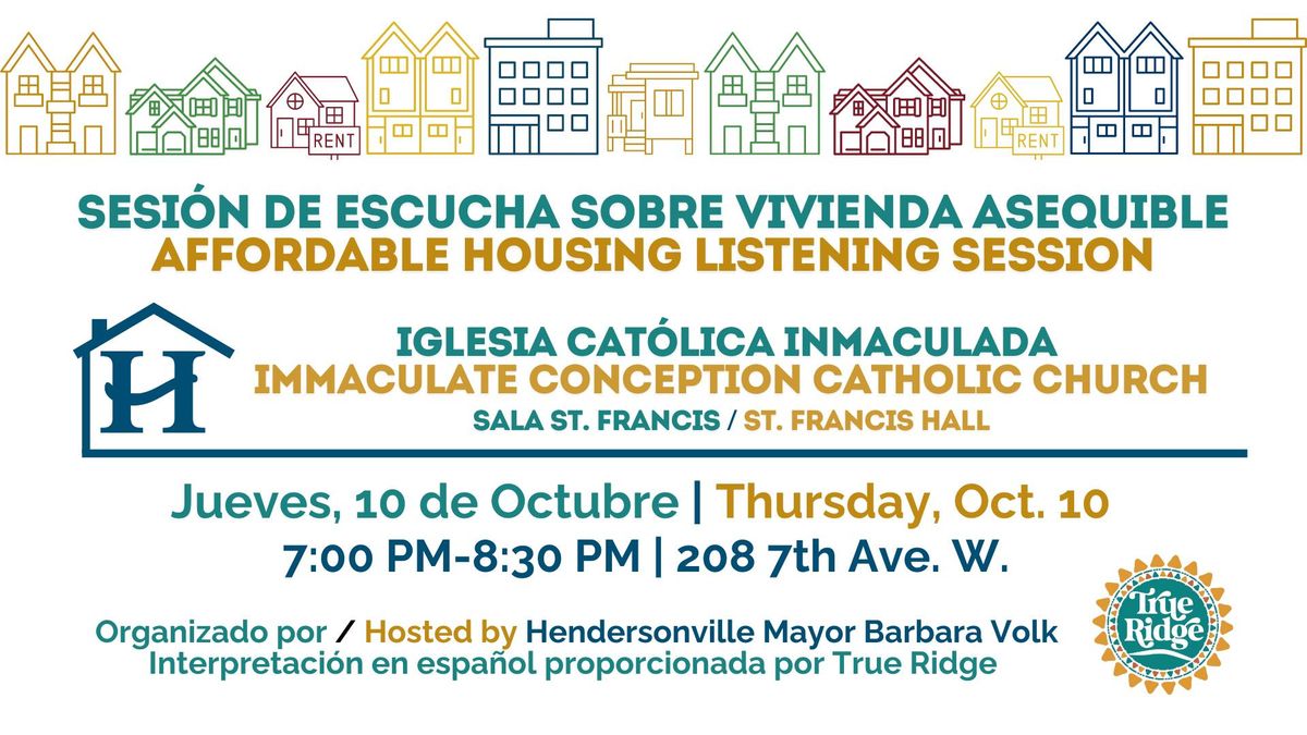 Affordable Housing Listening Session at Immaculate Conception Catholic Church