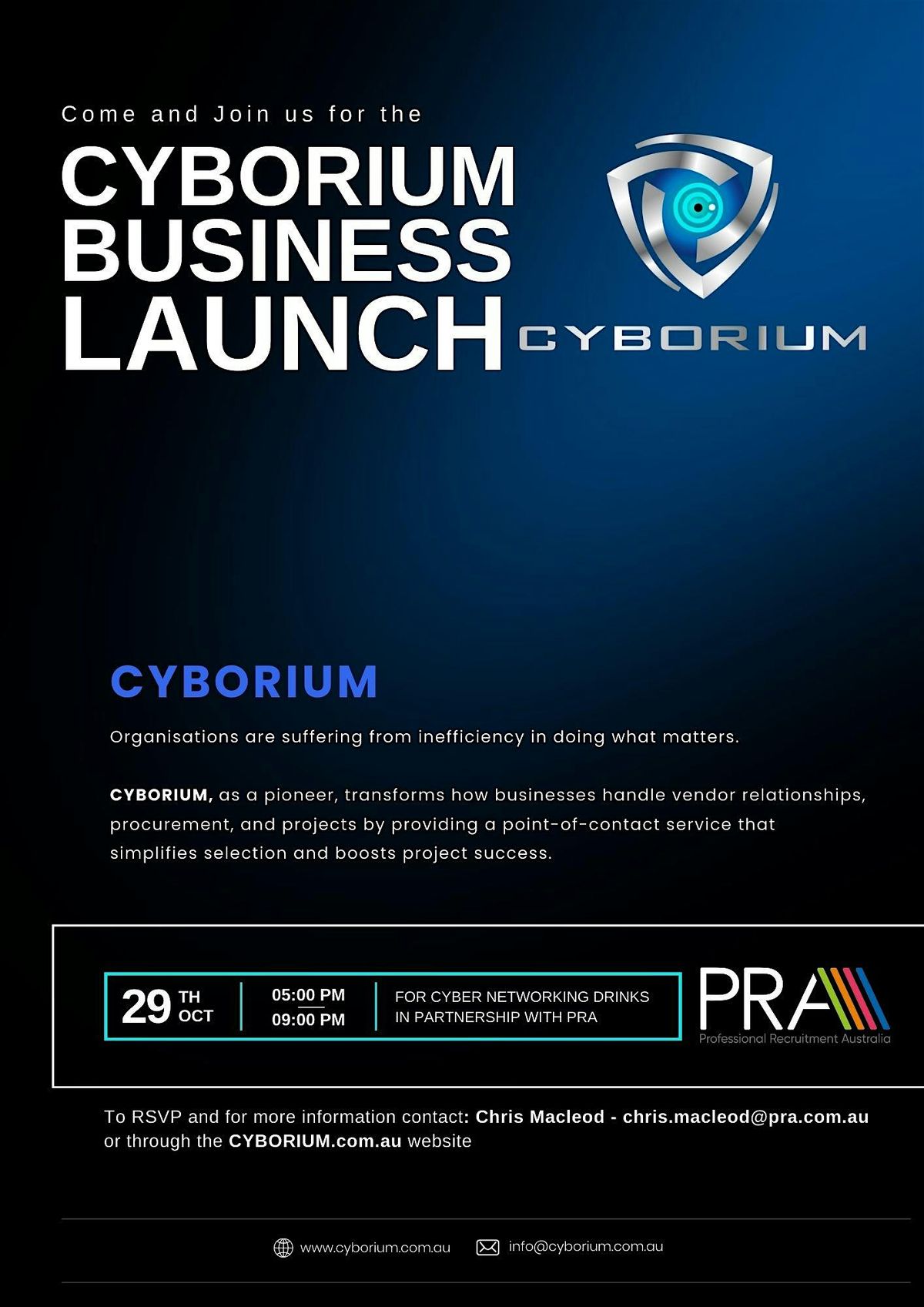 CYBORIUM's Company Launch Event - Executive Networking