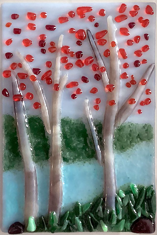 Autumn Tree Wall Tile Fused Glass Class