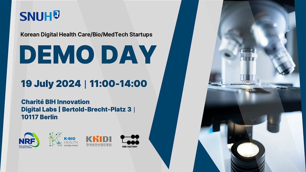 Korean Digital Health Care\/Bio\/MedTech Demoday