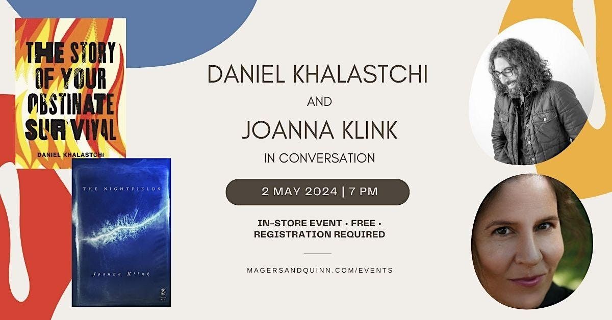 Daniel Khalastchi and Joanna Klink in conversation
