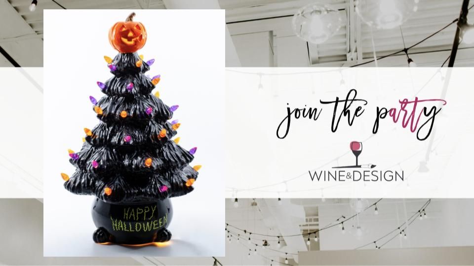 3 SEATS LEFT! Light Up Ceramic Halloween Tree | Wine & Design