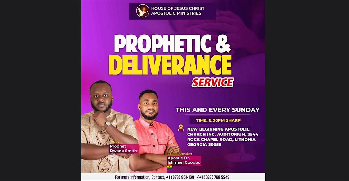 Prophetic, Healing and deliverance Sunday service