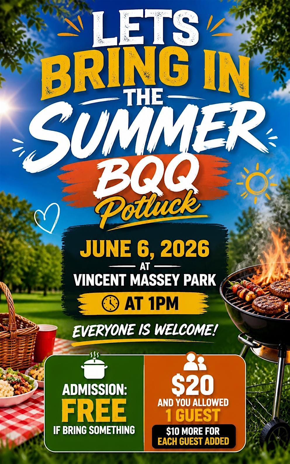 Let's Bring In The Summer BBQ Potluck