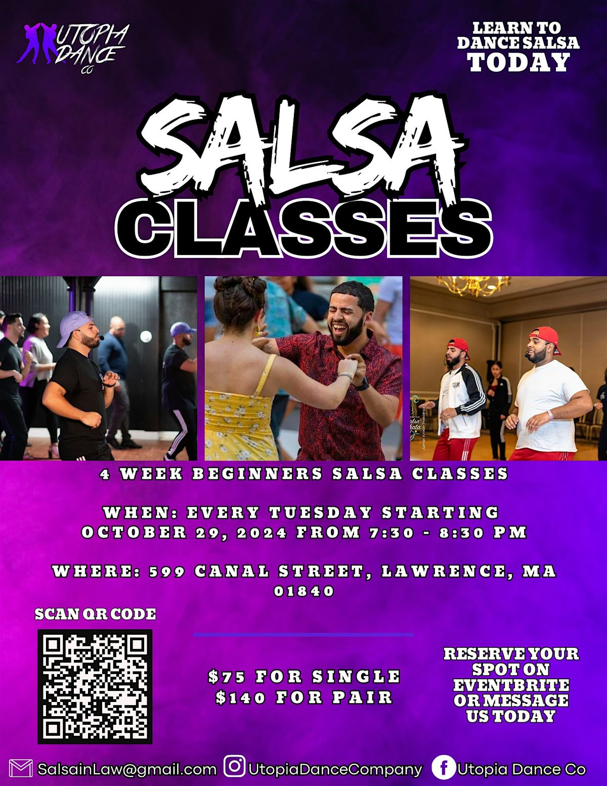 SALSA DANCE LESSONS (4 WEEKS)