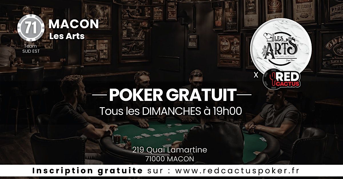 Soir\u00e9e RedCactus Poker X Les Arts \u00e0 MACON (71)