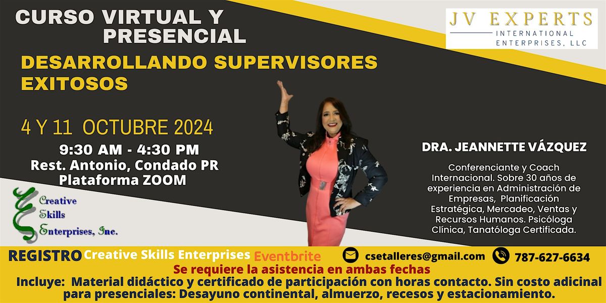 Curso Presencial y Virtual: Desarrollando Supervisores Exitosos