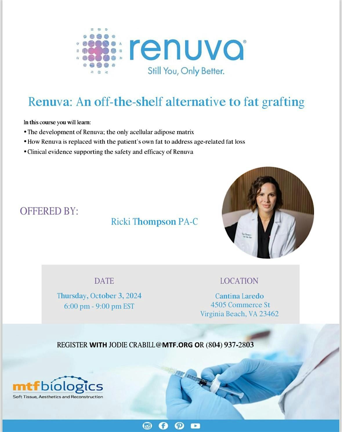 Renuva: An off-the-shelf alternative to fat grafting