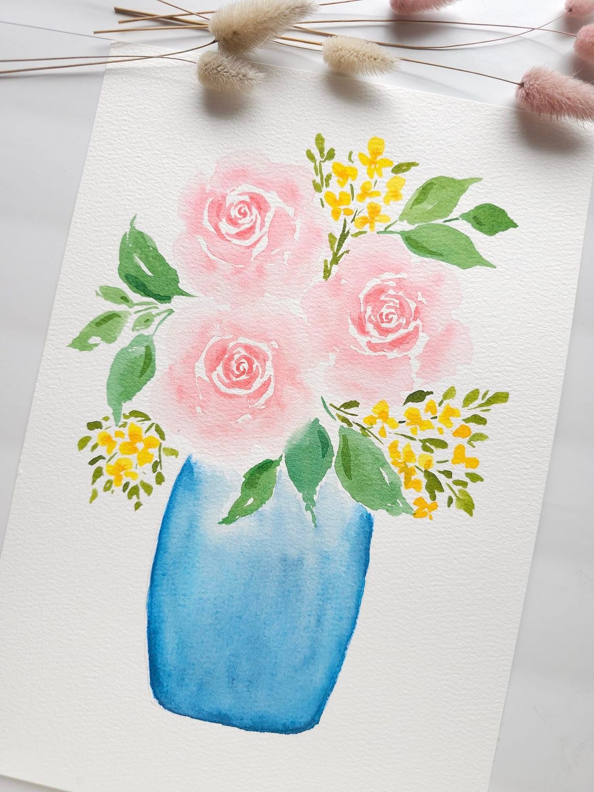 Loose Rose Watercolour Workshop