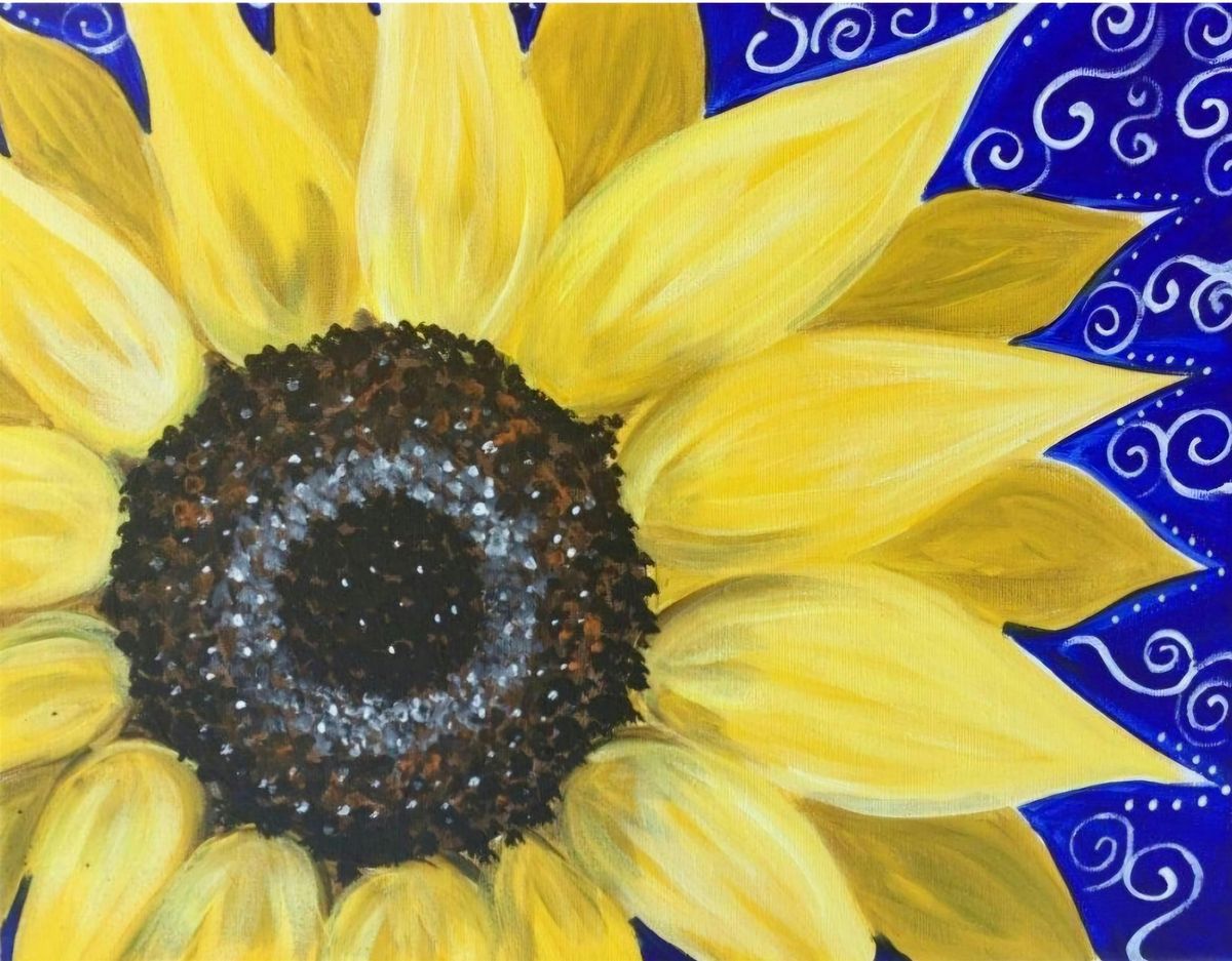 Sunflower paint & sip experience