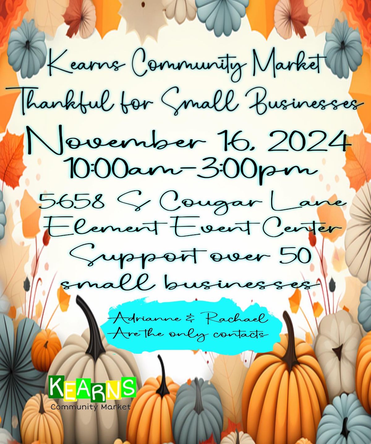 Thankful For Small Business Kearns Community Market 