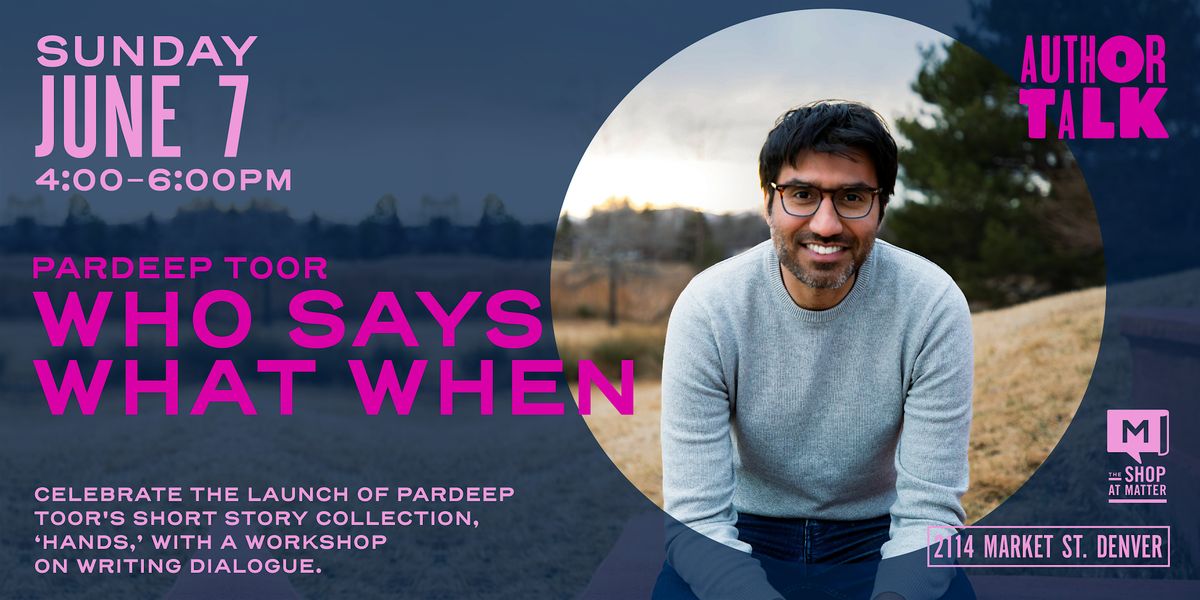Author's Talk: Who Says What When
