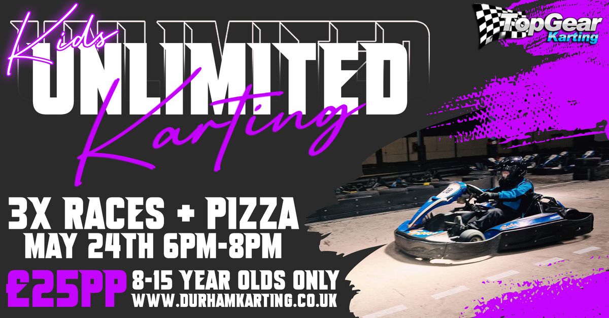 Kids Unlimited Karting @ TopGear Karting: 3 Races + Pizza for just \u00a325pp