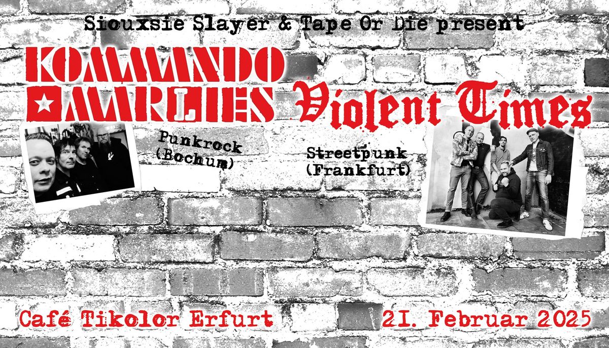 Kommando Marlies + Violent Times @ Tiko (Erfurt)