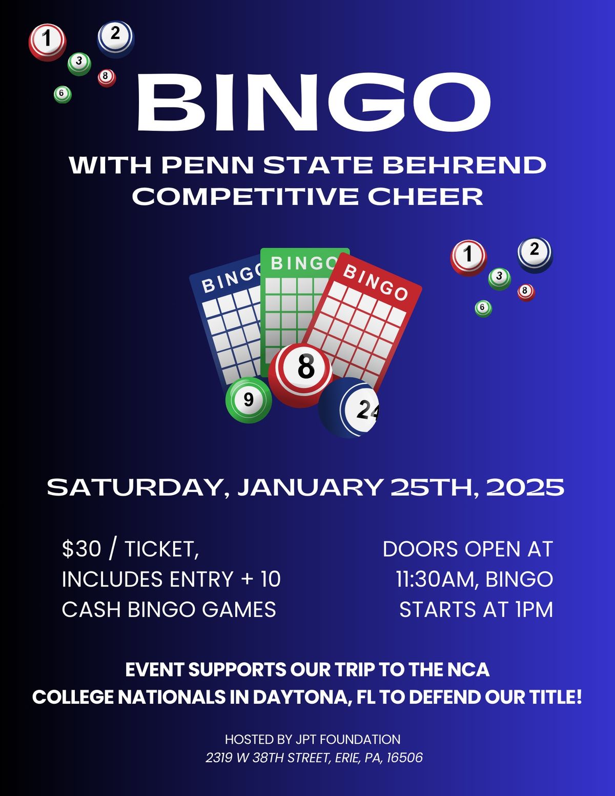 Bingo! with Penn State Behrend Competitive Cheer