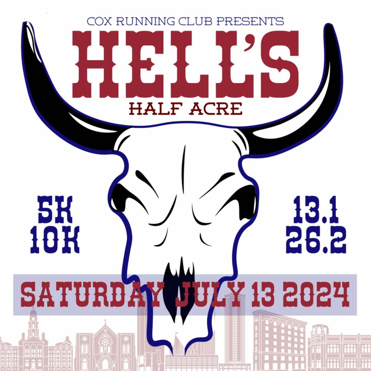 2024 Hell's Half Acre Marathon, Relay,, Half-Marathon,10K, & 5K