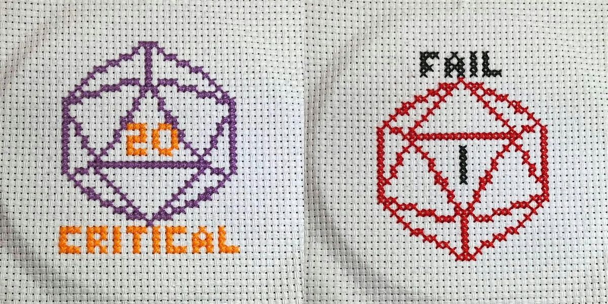 D20 Cross Stitch