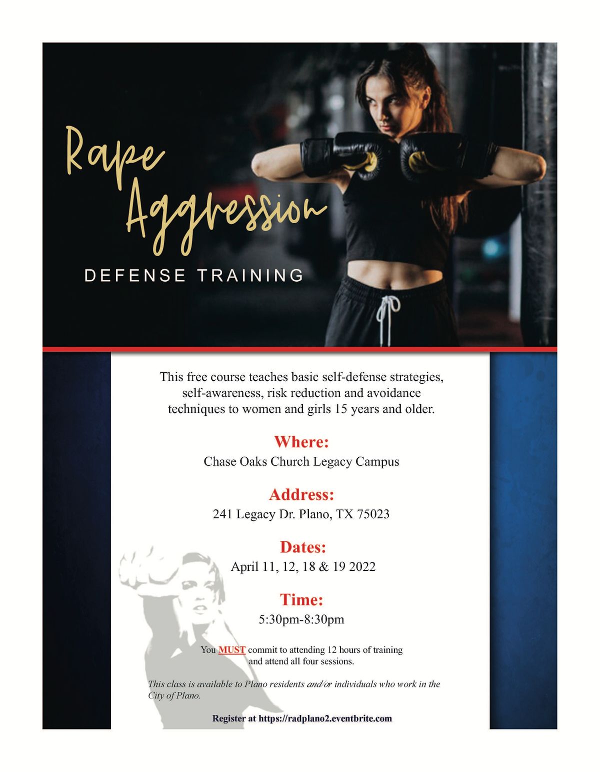 Rape, Aggression, Defense Training, Chase Oaks Church - Legacy Campus ...