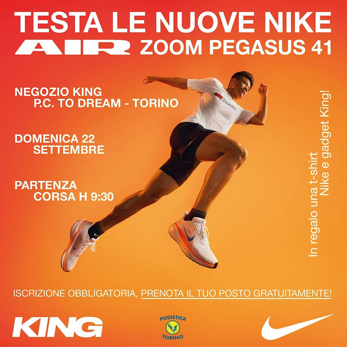 Test e corsa Nike Air Zoom Pegasus con podistica Torino