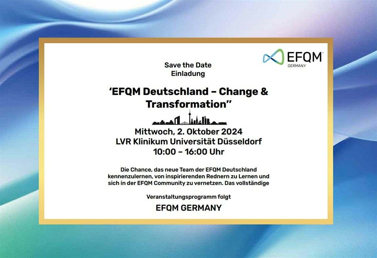 EFQM Deutschland \u2013 Change &  Transformation