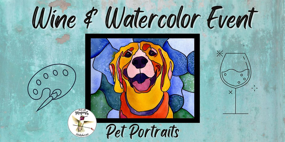 Helvetia Pet Portrait Wine & Watercolor