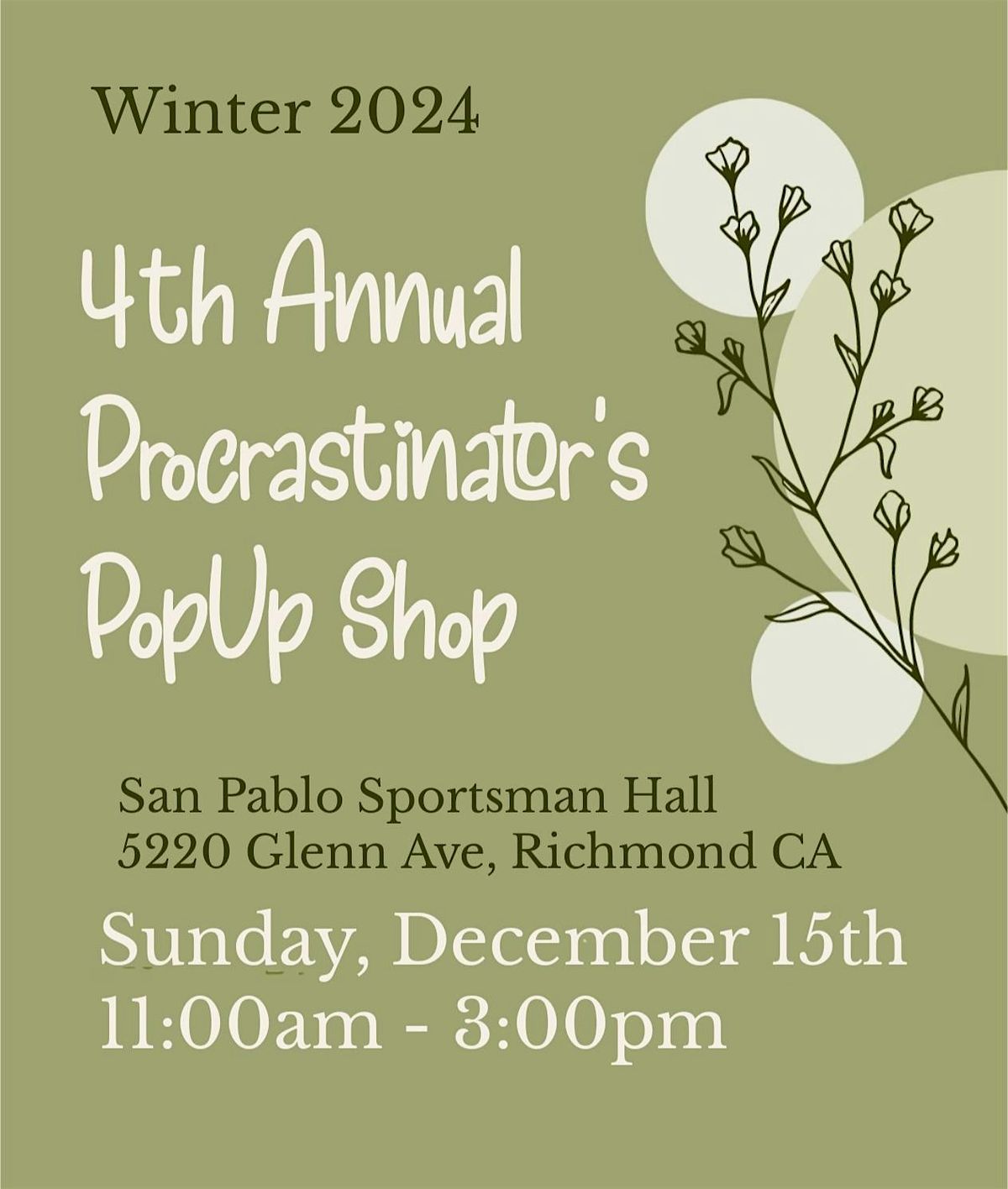 4th Annual Procrastinators Holiday Pop-Up Shop