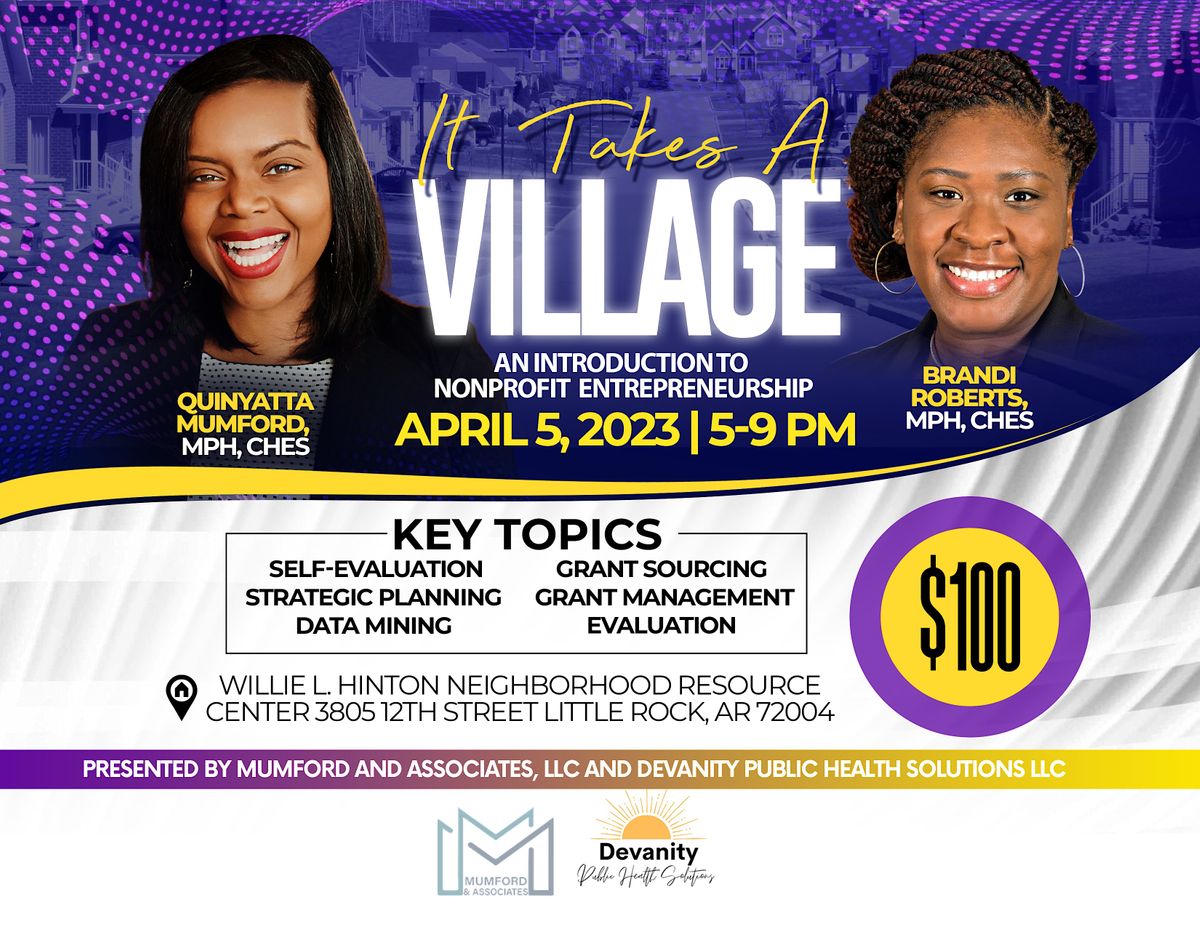 It Takes A Village:  An Introduction to Nonprofit Entrepreneurship