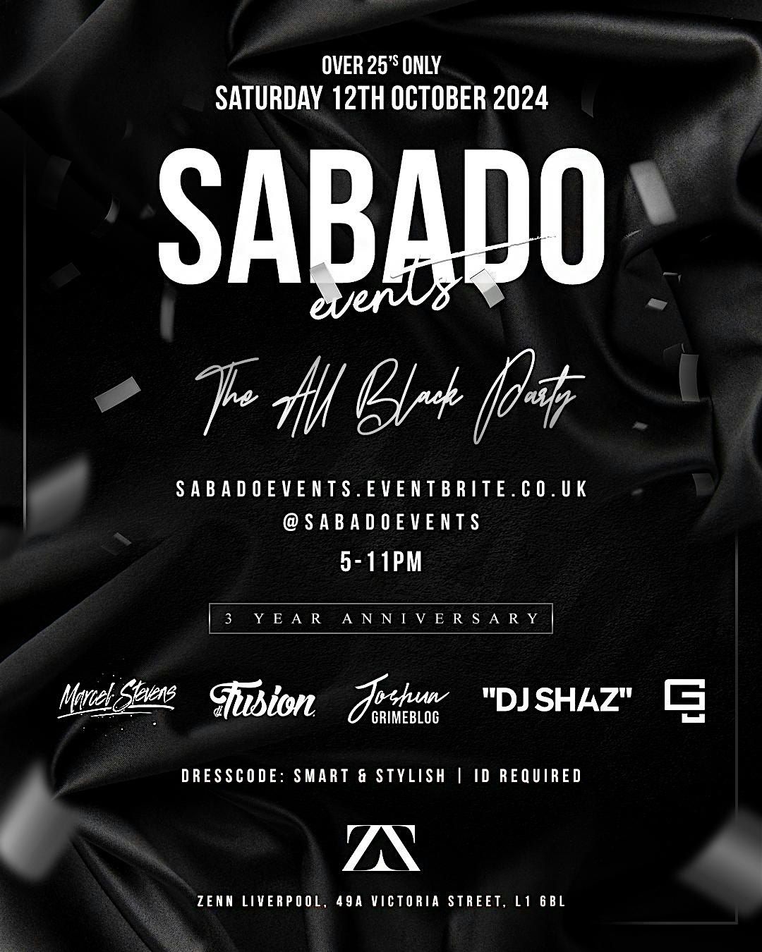 Sabado Events X Zenn Liverpool 3rd Year Anniversary (The All Black Party)