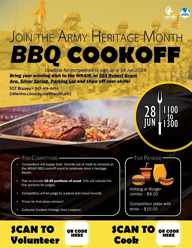 WRAIR Army Heritage Month BBQ-Competition and Costume Contest