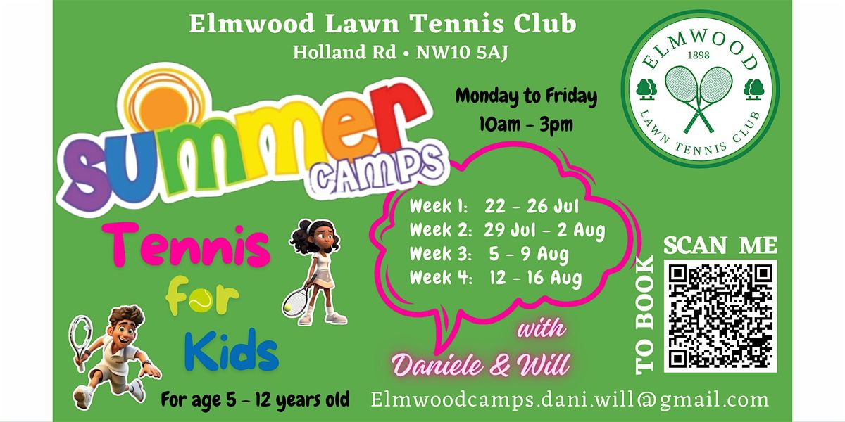 Elmwood Juniors Summer Tennis Camps with Daniele & Will